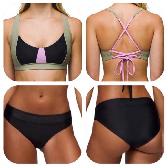 prAna Women's Tulum Top and Summer Waves Bottoms Bikini Size M NEW - Picture 1 of 9